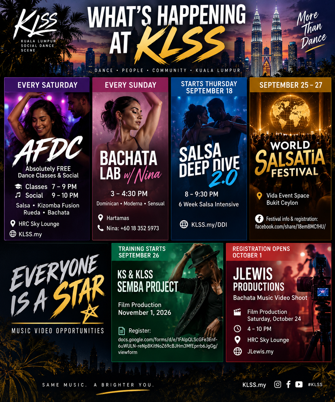 What's Happening at KLSS — September, October, November 2026 event calendar